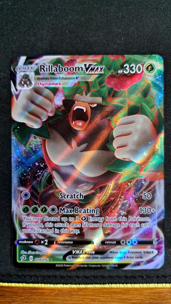 Rillaboom Vmax Rebel Clash RCL 18 Pokémon, Verzenden, Nieuw, Losse kaart, Foil
