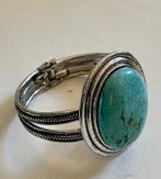 Armband met turkoois steen, Ophalen of Verzenden, Zilver, Overige materialen