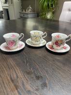 Drie Paragon Flower Festival kop en schotels, Ophalen of Verzenden