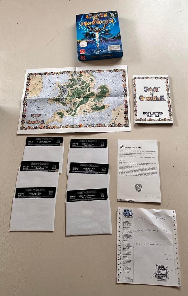 Spirit of Excalibur – Complete Big Box (MS-DOS / IBM / Tandy, 1 speler, Ophalen of Verzenden, Gebruikt