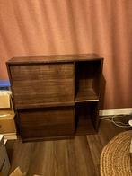 Houten kastje met schuifdeuren, Huis en Inrichting, Ophalen, Gebruikt, 50 tot 100 cm, Minder dan 100 cm