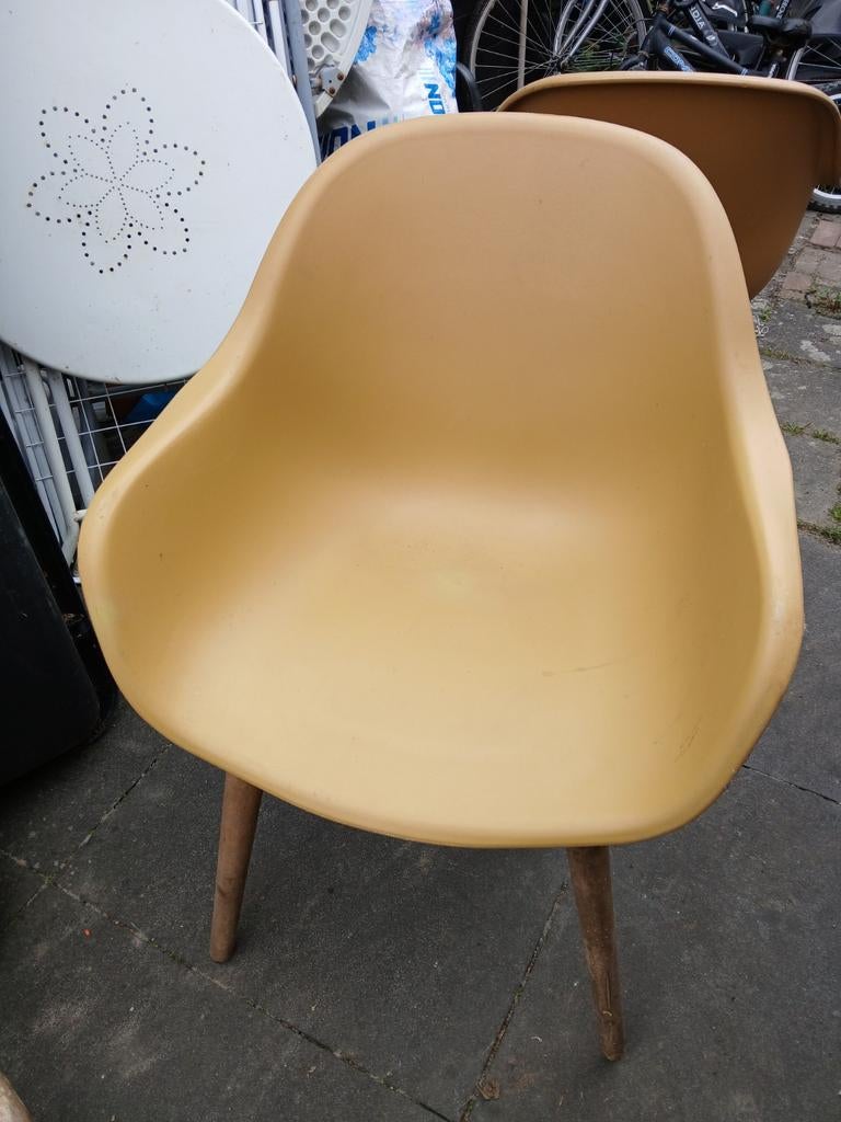 Kuipstoelen buiten, Tuin en Terras, Ophalen, Gebruikt, Kunststof, Stoel