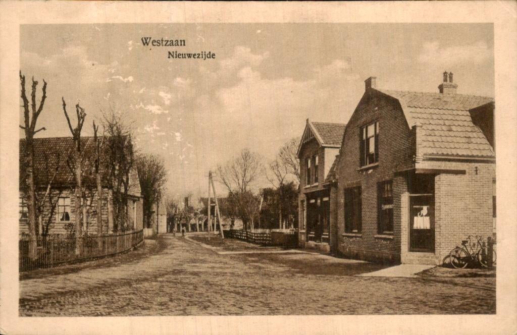 Westzaan - Nieuwezijde - Straatbeeld, Ophalen of Verzenden, 1920 tot 1940, Ongelopen, Noord-Holland