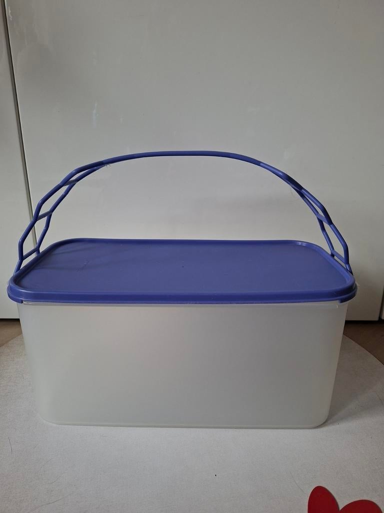 Tupperware doos 9 liter met hengsel, Ophalen of Verzenden, Gebruikt, Paars, Bus of Trommel