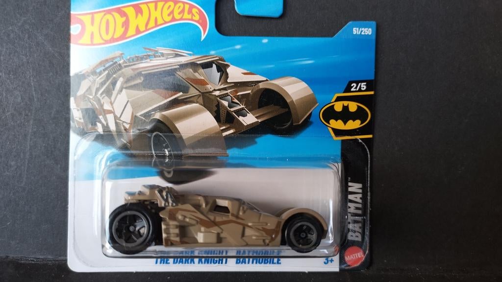 Batman Batmobile The Dark Knight 1:64 3inch Hotwheels Pol, 1186 MJ 1 NL, Auto, Verzenden, Nieuw