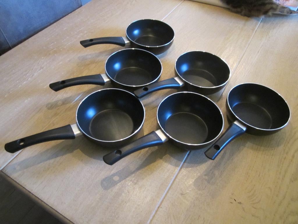 ZES WOKPANNEN NIEUW, Verzenden, Nieuw, Rvs, Keramische plaat