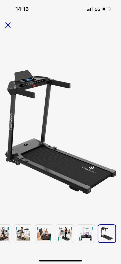 TibaGoods elektrische loopband met 9% helling, Ophalen, Zo goed als nieuw, Loopband