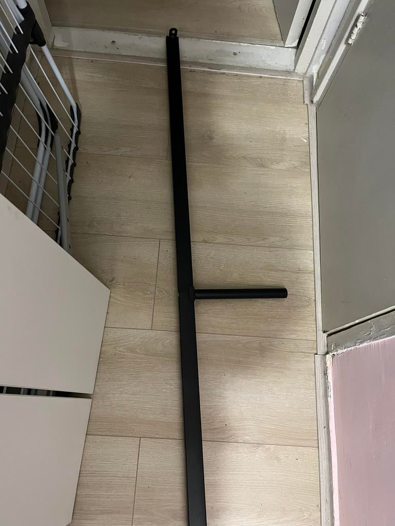 Bed metaalen Middensteun / poten set x 4 stuks, Ophalen, Zwart, Tweepersoons, Zo goed als nieuw