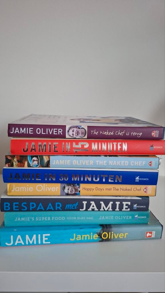 8 Jamie Oliver kookboeken, Boeken, Kookboeken, Ophalen, Zo goed als nieuw, Jamie Oliver, Gezond koken