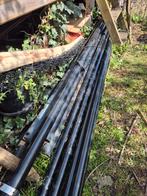 17 Zwarte metalen hekwerkpalen / buizen / palen / tuinpalen, Tuin en Terras, Ophalen, Gebruikt
