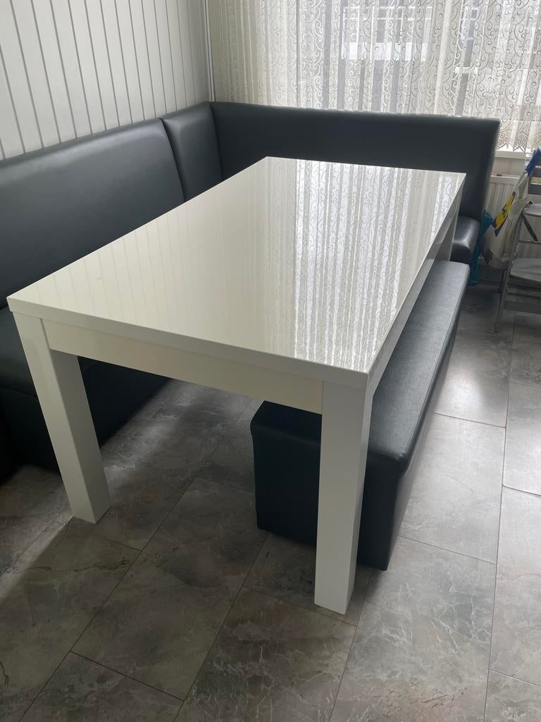 Eettafel 160x90, beschadigd, Huis en Inrichting, Tafels | Eettafels, Ophalen, Overige materialen, Gebruikt, 50 tot 100 cm