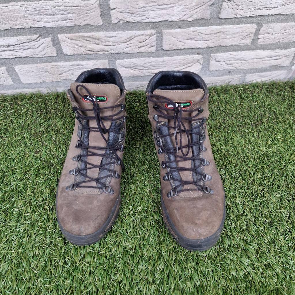 Bergwandelschoenen maat 43, Hawks, Bruin, Ophalen of Verzenden, Zo goed als nieuw