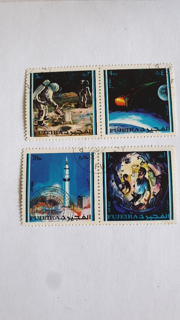 1073 fujeira 2 blokjes apollo, Verzenden, Overige landen