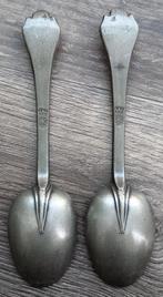 Eind 18 de eeuw Twee Gelegenheids Huwelijk Tin Tinnen Lepel, Ophalen of Verzenden