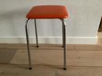 Vintage oranje krukje jaren 70, Ophalen of Verzenden, Huis en Inrichting