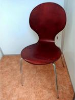 Vier kantinestoelen gebruikt, Huis en Inrichting, Ophalen, Gebruikt, Bruin, Vier