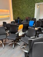 Zwarte bureaustoel met wielen, Ophalen of Verzenden, Gebruikt, Zwart, Bureaustoel