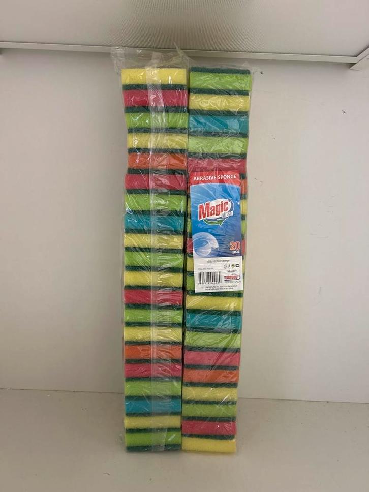 120 stuks Magic Clean schuursponzen, diverse kleuren, Huis en Inrichting, Schoonmaakartikelen, Overige typen, Ophalen of Verzenden