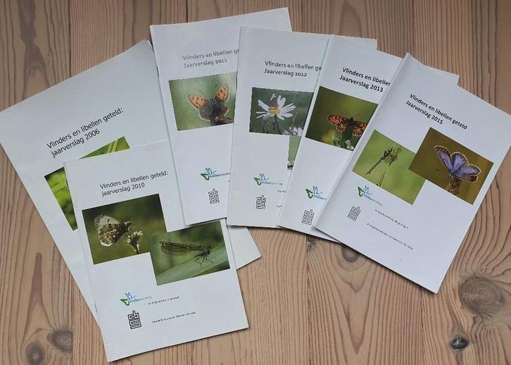 Vlinders en libellen geteld: Jaarverslagen diverse jaren, Boeken, Natuur, Zo goed als nieuw, Overige onderwerpen, Verzenden
