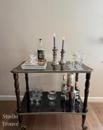 Vintage trolley / serveerwagen / theewagen / barcart, Ophalen, Gebruikt, 50 tot 100 cm, Hollywood Regency | Midcentury