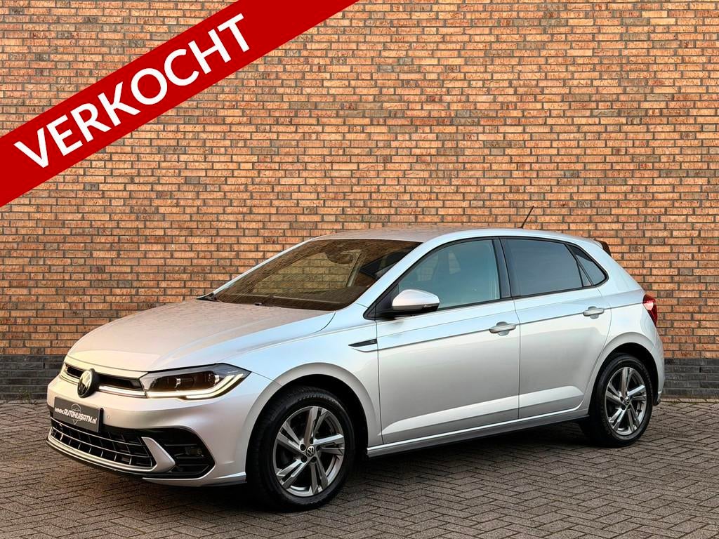 Volkswagen Polo 1.0 TSI R-Line Acc Matrix Cam Navi Stoelvw, Voorwielaandrijving, Stof, Gebruikt, Zwart
