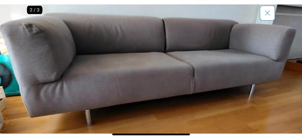 Cassina MET bank Pierro Lissoni Italiaans Design Zandkleur, Ophalen, Gebruikt, Italiaans Klassiek Tijdloos Loungen Modern, Driepersoons