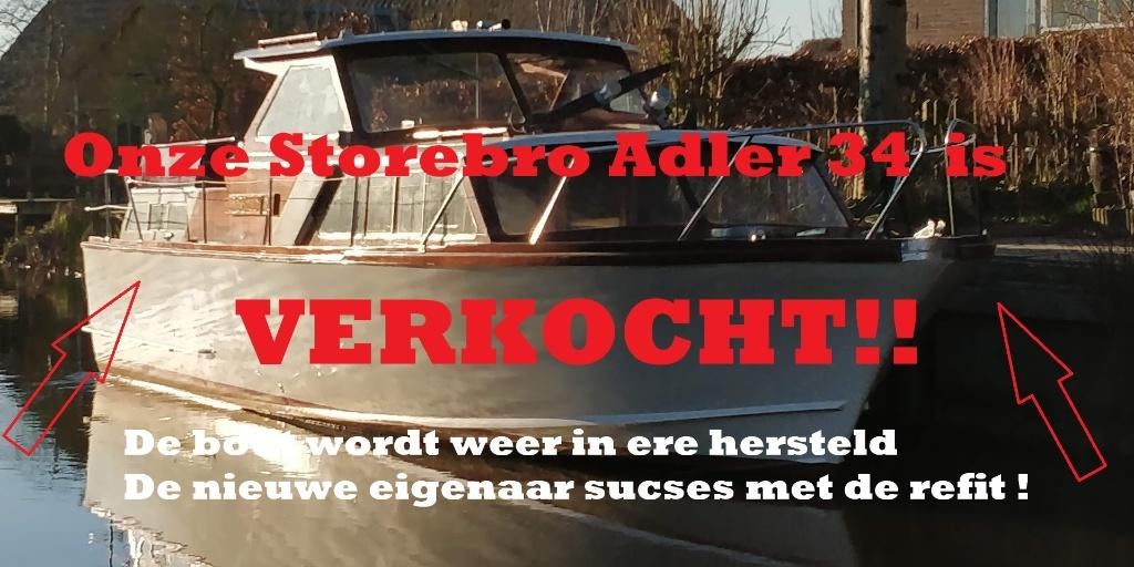 Schitterende Storebro adler 34  VERKOCHT VERKOCHT !!, Gebruikt, Diesel, Ophalen of Verzenden, 9 tot 12 meter