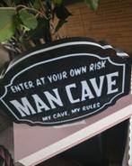 Man Cave LED Neon Bord - Enter at Your Own Risk, Ophalen of Verzenden, Zo goed als nieuw