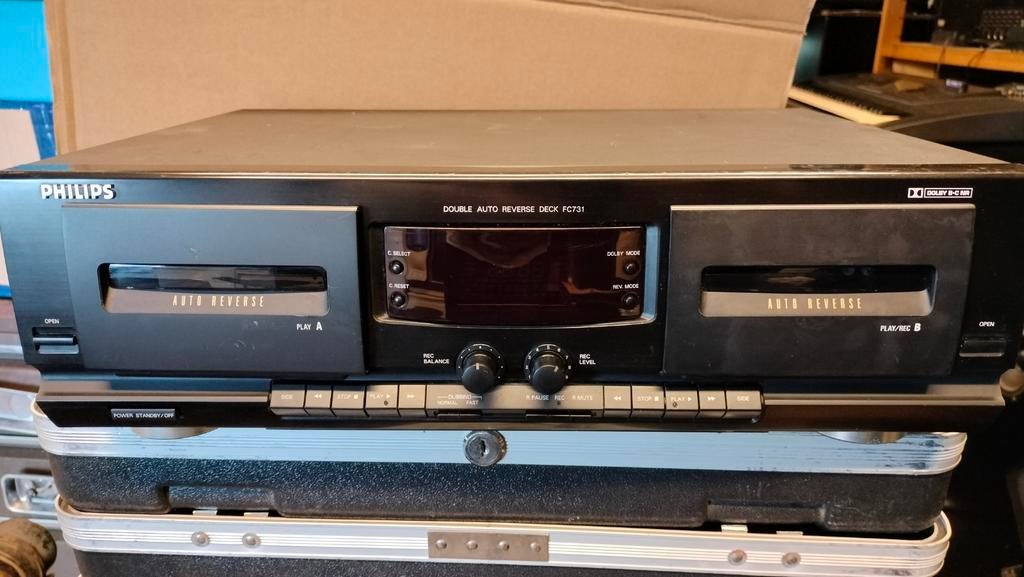 Philips FC731 dubbel autoreverse, Audio, Tv en Foto, Ophalen, Philips