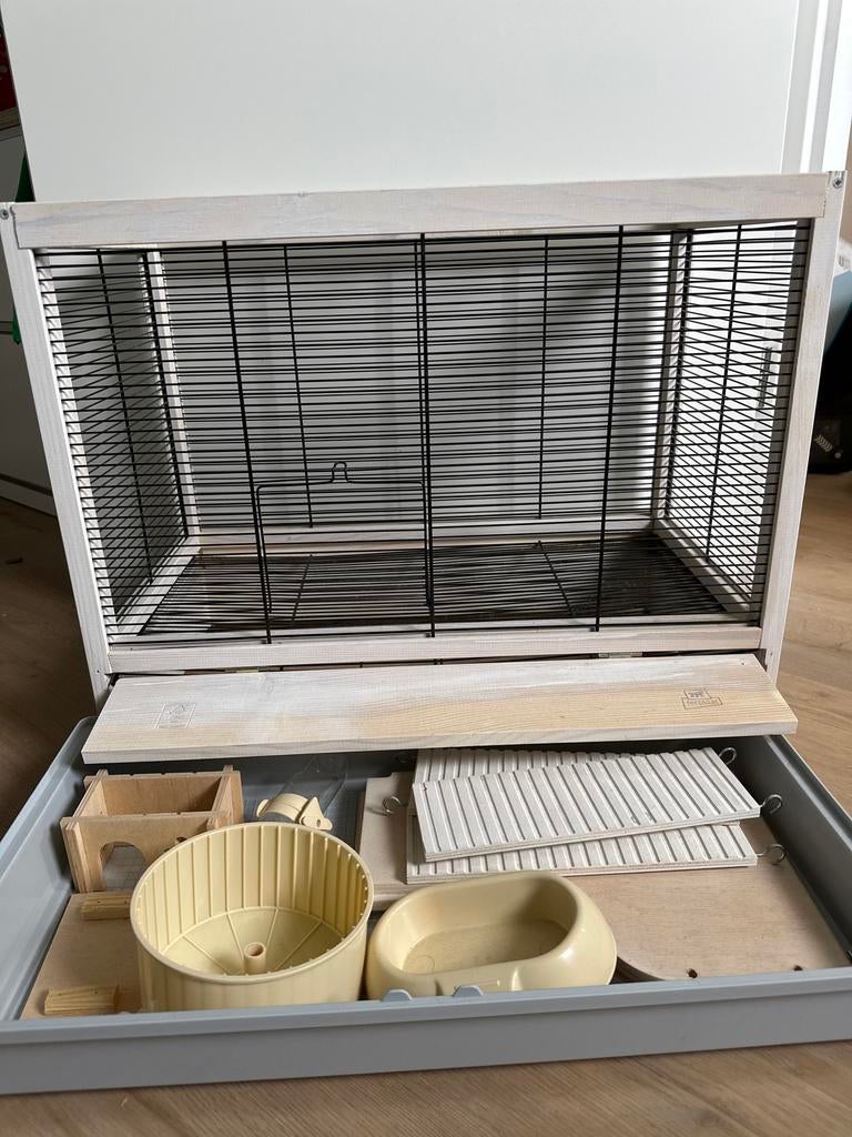 Ferplast hamsterkooi Hamsterville - hout, Dieren en Toebehoren, Ophalen, Minder dan 75 cm, Kooi, Minder dan 60 cm
