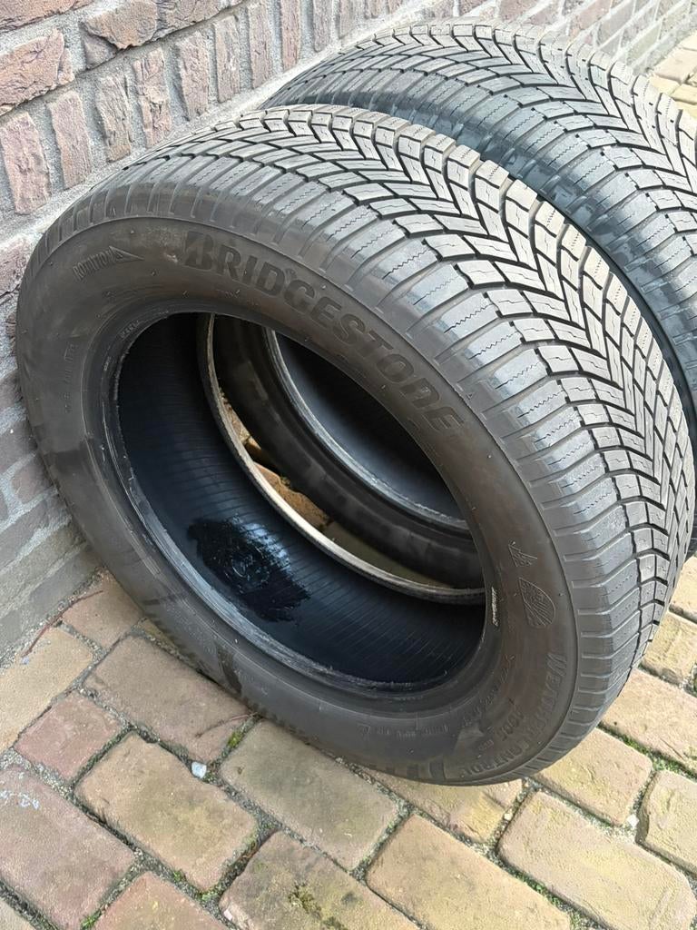 bridgestone all season banden 215 60 r17 100v, Ophalen, 17 inch, All Season, Band(en)