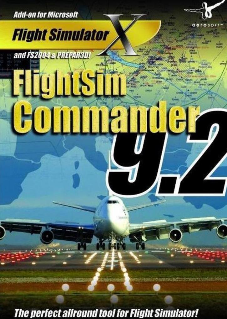 Flightsim Commander 9.2 FSX Flight Simulator 2004 PC CD-ROM, Spelcomputers en Games, Games | Pc, Zo goed als nieuw, Simulatie