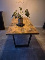 Industriële Eettafel mangohout, Ophalen, Gebruikt, 50 tot 100 cm, 150 tot 200 cm