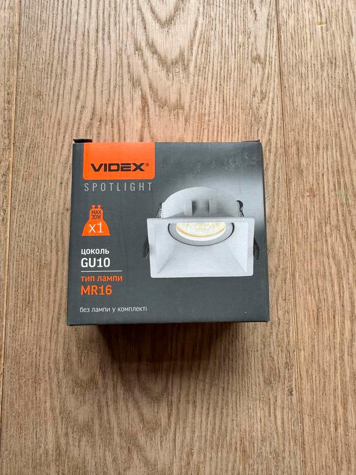 26 VIDEX Inbouwspot GU10 wit met MR16 lampen, Huis en Inrichting, Lampen | Losse lampen, Nieuw, Halogeen (gloei)lamp, Minder dan 30 watt