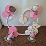 Roze Kinderkamer Lamp met Beer en Hartjes, Ophalen, Gebruikt, Hout, Minder dan 100 cm