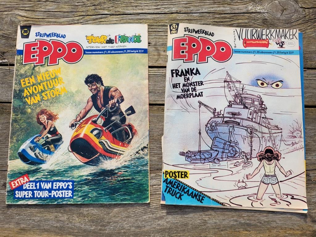 Eppo stripblad 1981 - nummers 26 en 53, Meerdere stripboeken, Ophalen of Verzenden, Gelezen, Don Lawrence, Henk Kuijpers