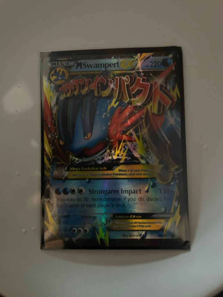 Swampert EX Pokemon kaart - Hoogste bieder!, Ophalen of Verzenden, Gebruikt, Losse kaart, Foil