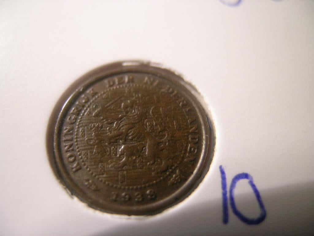 Halve Cent 1938 (nr 10), Postzegels en Munten, Ophalen of Verzenden, Koningin Wilhelmina, Overige waardes, Losse munt