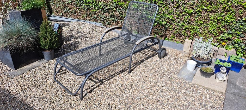 Royal Garden verstelbaar ligbed met kussen, Tuin en Terras, Ligbedden, Ophalen of Verzenden