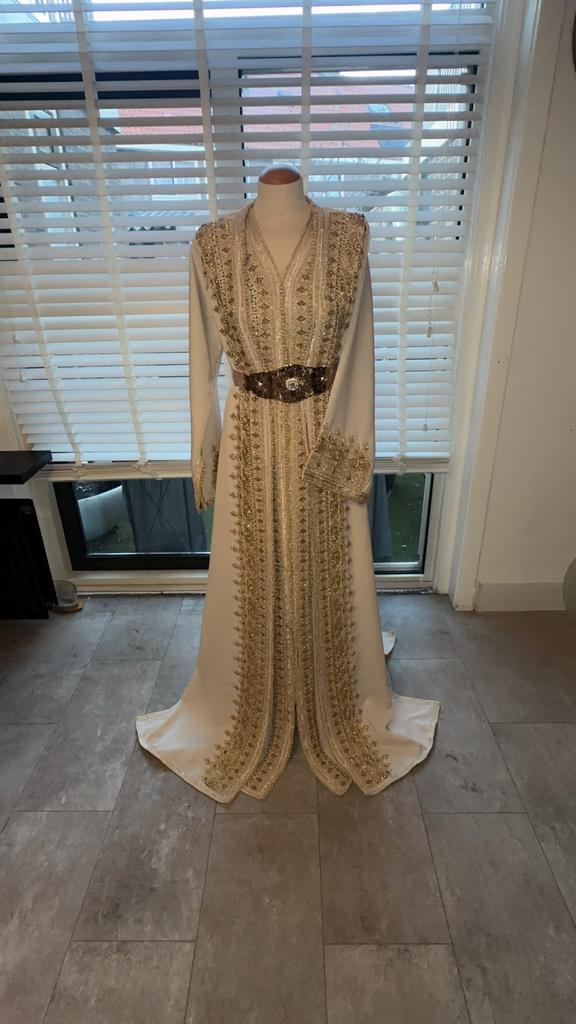 Nieuwe Takchita - Elegante Marokkaanse Jurk, Overige typen, Beige, Nieuw, Ophalen