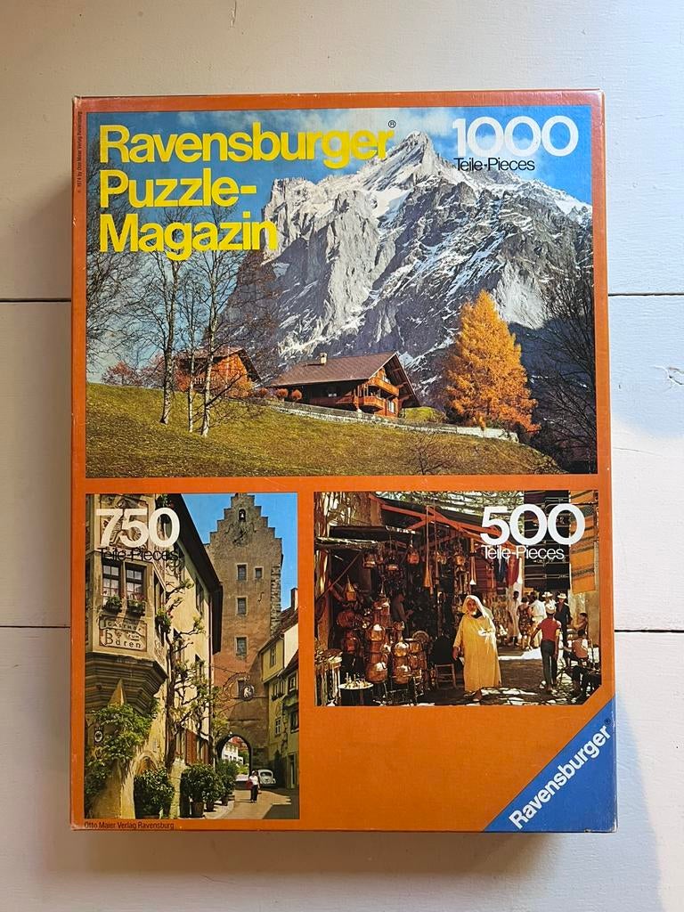 Vintage Ravensburger Puzzel-Magazin 1000, 750, 500 stukjes, Ophalen of Verzenden, 500 t/m 1500 stukjes, Zo goed als nieuw