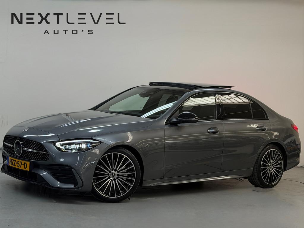 Mercedes-Benz C-klasse 300 d AMG Line Pano Sfeerverlichting, Automaat, Achterwielaandrijving, 1800 kg, Leder