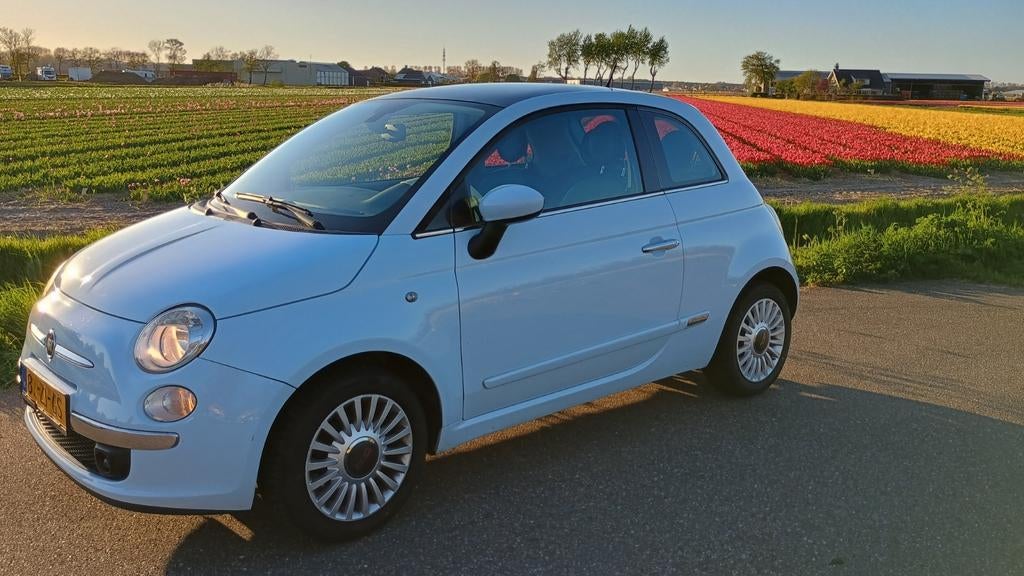 Fiat 500 1.2 C 2008 Blauw, Auto's, Voorwielaandrijving, 4 cilinders, 840 kg, Origineel Nederlands