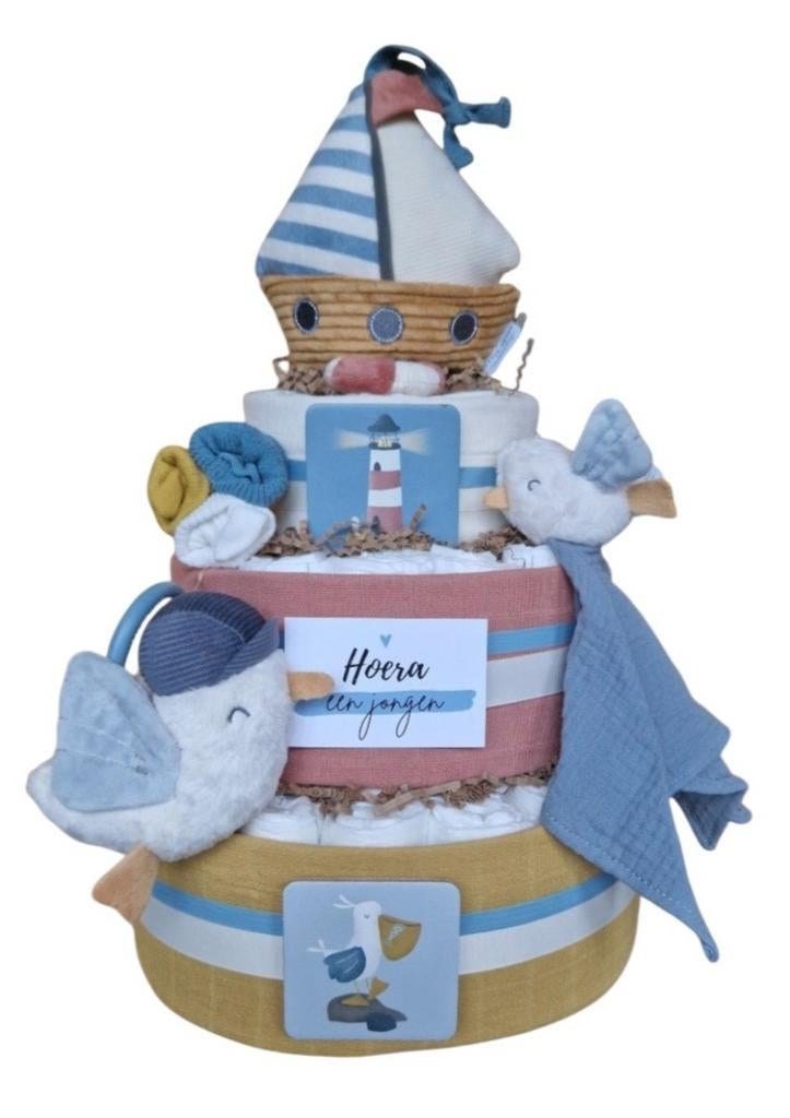 Luiertaart jongen , babyshower  ,kraamkado jongen, Kinderen en Baby's, Kraamcadeaus en Geboorteborden, Nieuw, Kraamcadeau, Ophalen of Verzenden