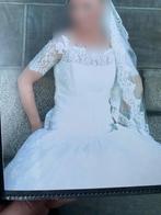 Kanten trouwjurk, Kleding | Dames, Ophalen, Zo goed als nieuw, Wit, Trouwjurk
