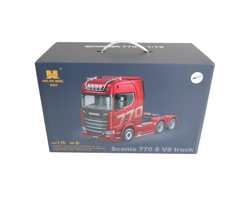 HUINA SCANIA 770S RC HAULAGE TRUCK RTR 1/18 - RED CY1501, Elektro, Auto offroad, Nieuw, Ophalen of Verzenden