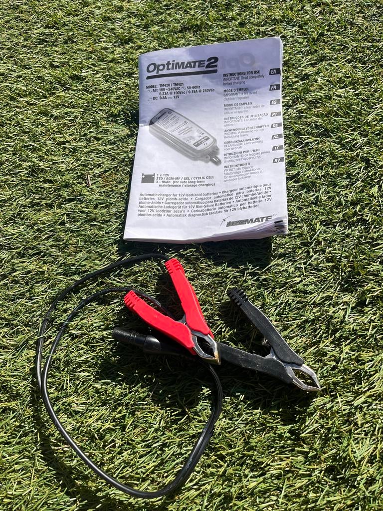 Optimate 2 Automatische Acculader druppellader - 12V 0.8A, Auto-onderdelen, Accu's en Toebehoren, Universele onderdelen, Gebruikt
