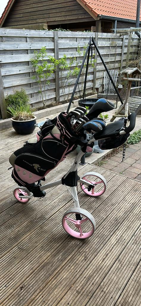 Dames golfset Cougar compleet inclusief trolley, Ophalen, Gebruikt, Set, Overige merken