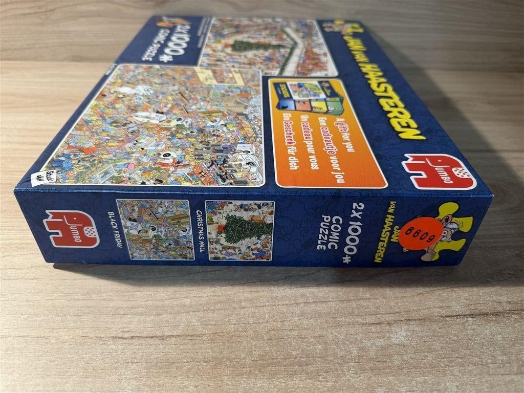 Jan van Haasteren - christmass mall - black Friday - 2in1 -, Hobby en Vrije tijd, Denksport en Puzzels, Ophalen of Verzenden, 500 t/m 1500 stukjes