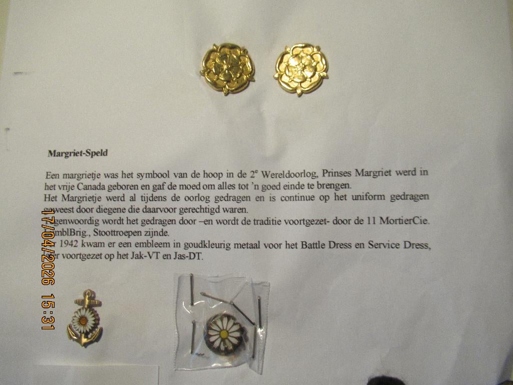 Ex Milva en Margriet speld, Verzenden, Landmacht, Nederland, Embleem of Badge